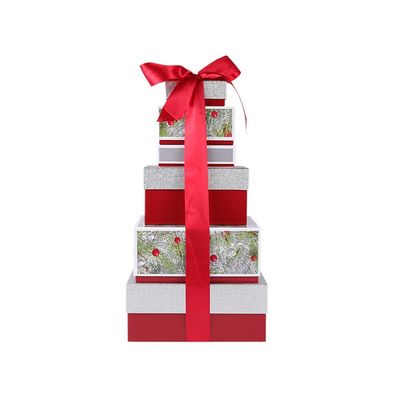 ISO9001の6つの分類されたサイズのクリスマスのネスティング ギフト用の箱の置かれる