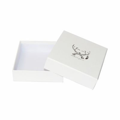 花嫁のための白い四角のボール紙の宝石類の包装箱9x9x3.5cm