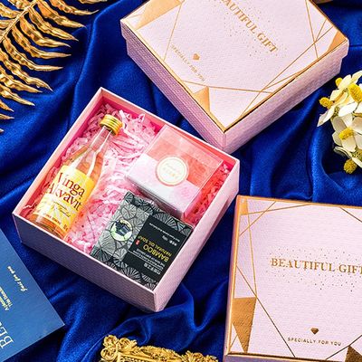 Delicatedのアート ペーパーのハンドメイドの石鹸の化粧品のためのふたが付いている堅いギフト用の箱