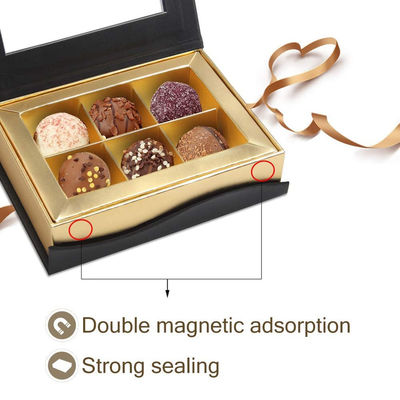 チョコレートのための6つの格子習慣によって印刷される小さいボール紙の提示のギフト用の箱