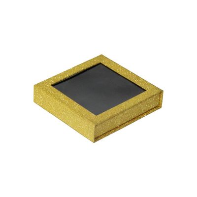 10*10*3.5cmの透明な窓のペット皿の光沢がある金が付いている堅いペーパー ギフト用の箱