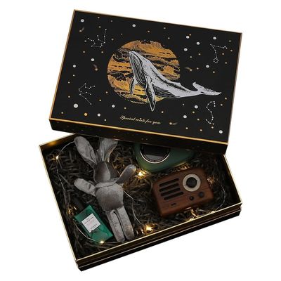 注文の堅い肩箱、寸断されたペーパー29*21*9.5cmが付いている2部分箱