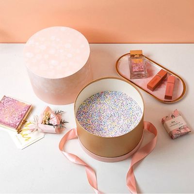 Dia 20cmの高さ19cmの円柱に紙箱の金ホイルの熱い押すこと