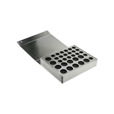 カスタマイズされた銀製磁気化粧品のギフト用の箱、口紅のためのアイシャドウの紙箱は赤面する