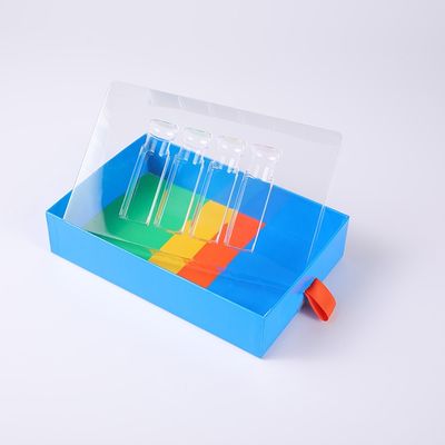 CMYK色の4つのキャビティ明確なペット窓が付いているハンドメイドの芳香のギフト用の箱