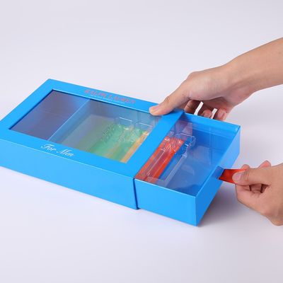 CMYK色の4つのキャビティ明確なペット窓が付いているハンドメイドの芳香のギフト用の箱