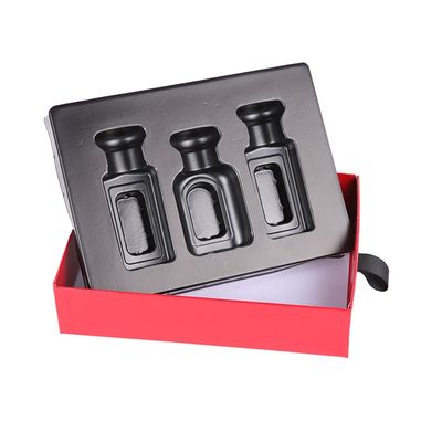 ギフト用の箱、赤い精油の紙箱からの20*15*5cmマットのラミネーションのスライド