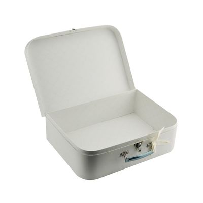 Debossedのロゴのリボンが付いている金属の止め金の閉鎖のボール紙のスーツケース